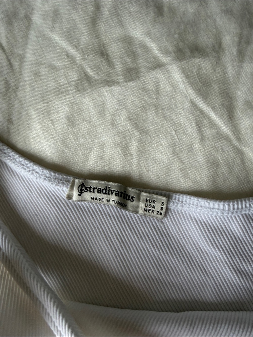 White One-Shoulder Ribbed Tank - Picture 2 of 2